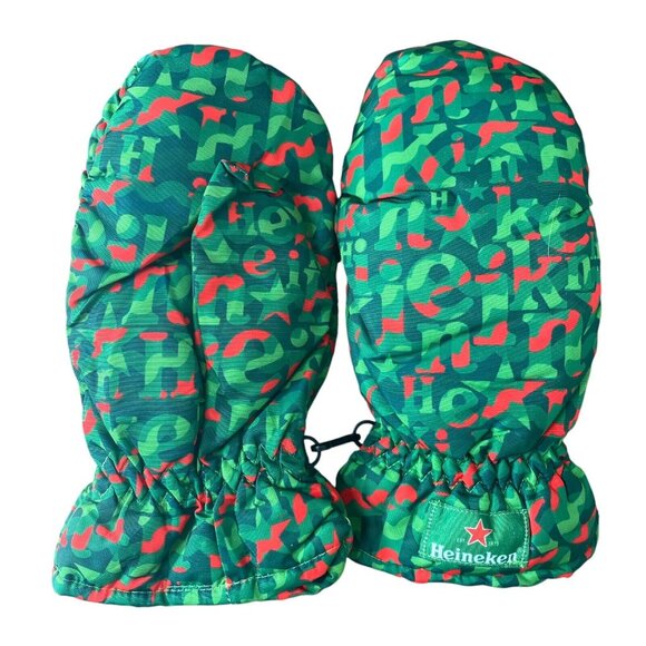 New Heineken Mittens Festive Christmas Edition Size Large Unisex NEW - Picture 2 of 5